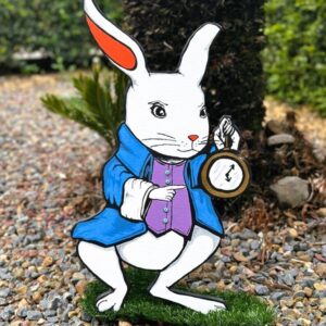 White Rabbit timber standee for hire