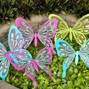 5 Large Glitter Butterflies